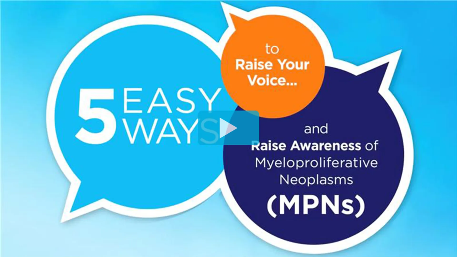 Embedded video about 5 Easy Ways to Raise Awareness of MPNs